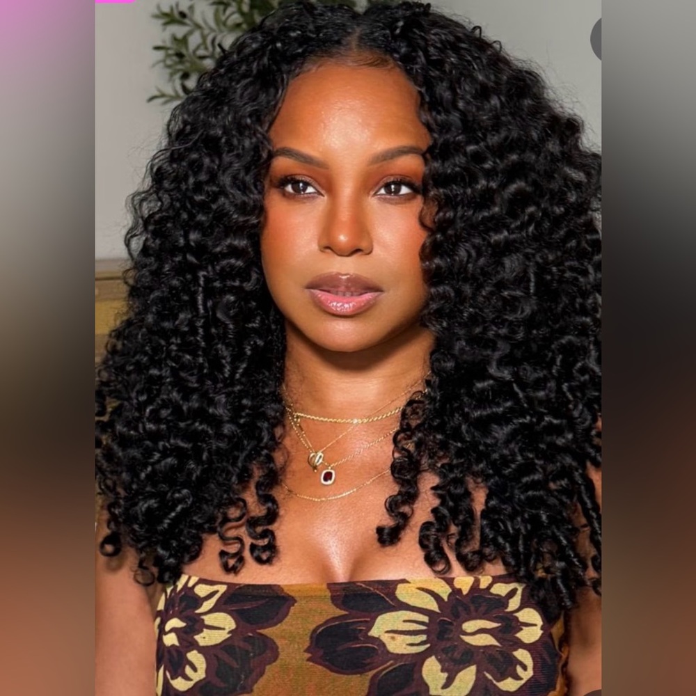 UNice InvisiBlend V part Jerry Curly& Kinky Curly Wig 16”